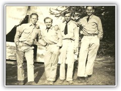 On right -Ed Lash, 2nd from right-Elza Burge from Rayland, OH, others unknown