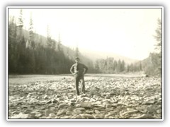 Dry river bed until spring floods.