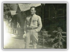 Forest Ranger at CCC Camp Devil's Elbow 6 or 7 mi. above us on the North Fork of the Coeur d'Alene River