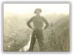 On teh edge. The river is way down below.