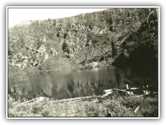 One of the twin lakes above the Shoshone Co. Park. Near Hwy,. 90 crosses Mullan Pass into Montana.