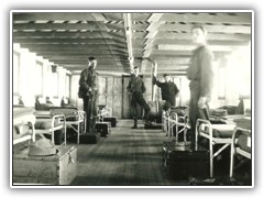 Our home away from home. Note the rafters, nothing fancy here.