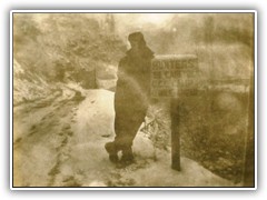 Roads were not too great  in the winter. Taken just below camp at Big Creek