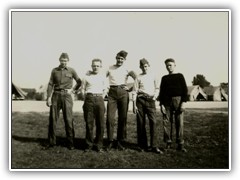 Tent Camp while barracks were being built.