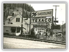 Train tracks thru Burke-mining town near Mullan. They go right down the main street