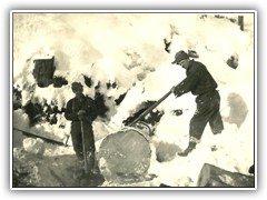 Using cant hooks to turn the little piece of wood