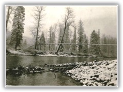 Water line over Uranus Creek